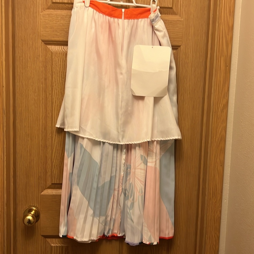 Chicwish Floral Abstract Color Block Maxi Skirt New L - Picture 9 of 12